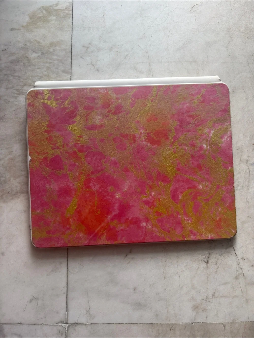 Magic Keyboard for iPad Pro 12.9#inch (5th gen) with pink/gold marble sticker